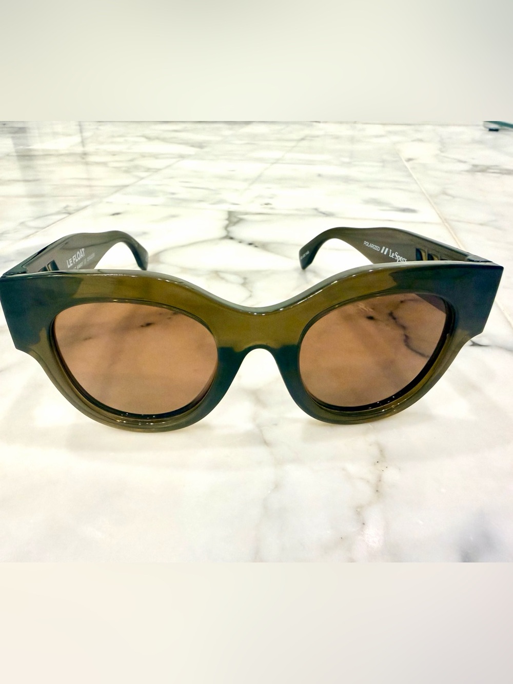 Le Specs Polarized Float Away Sunglasses, Olive Green